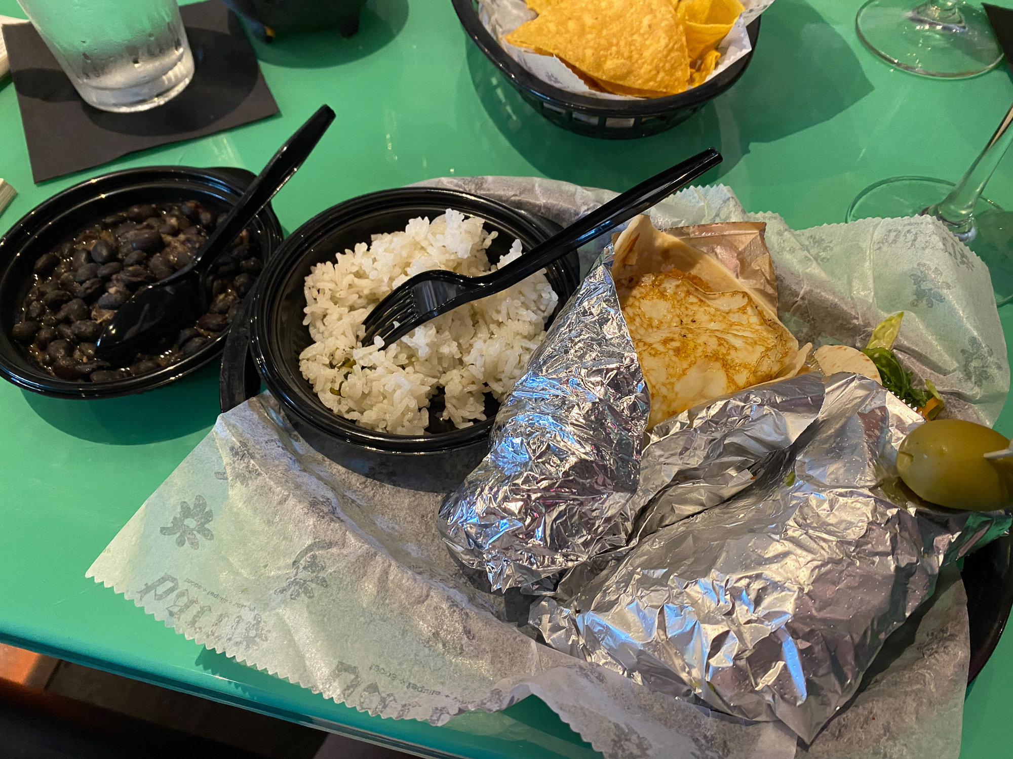 Tacos wrapped in foil